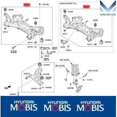 mobis fr crossmember arm lwr hyundai elantra 2015-20